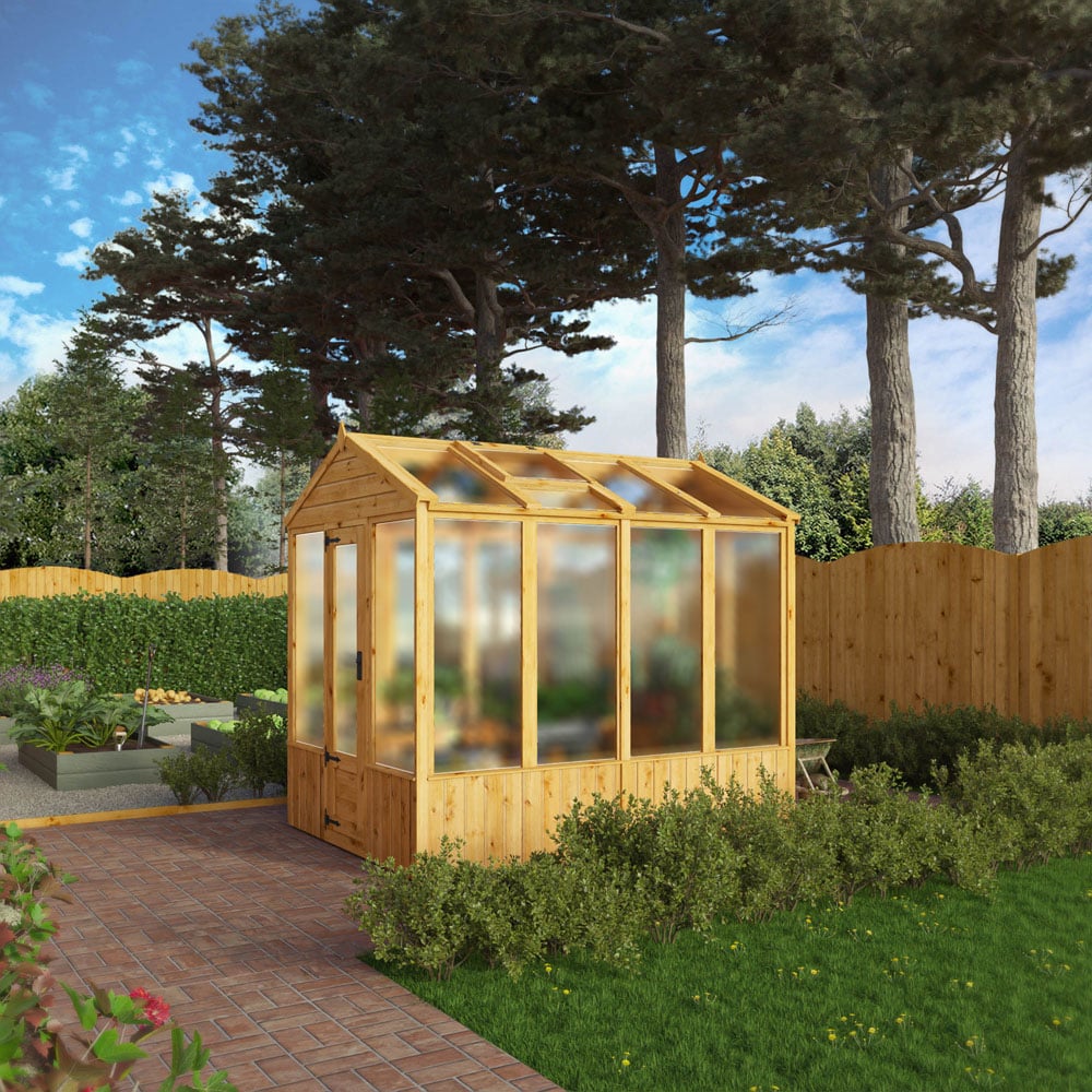 Mercia Woodsman Apex Polycarbonate 8 x 6ft Greenhouse Image 2