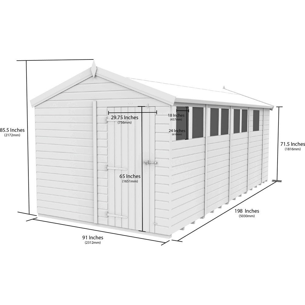 DIY Sheds 8 x 17ft Tongue and Groove Timber Apex Security Shed Image 9