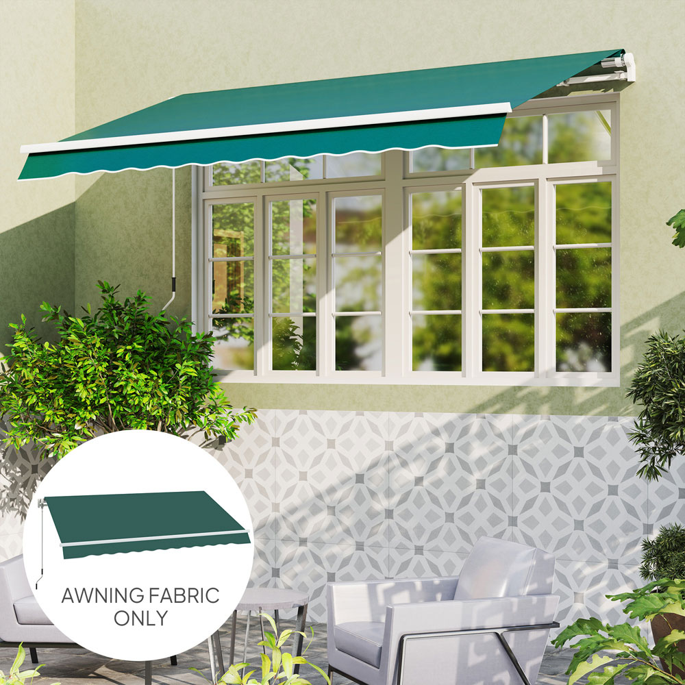 Outsunny Green Awning Replacement Canopy 3 x 2.5 m Image 4
