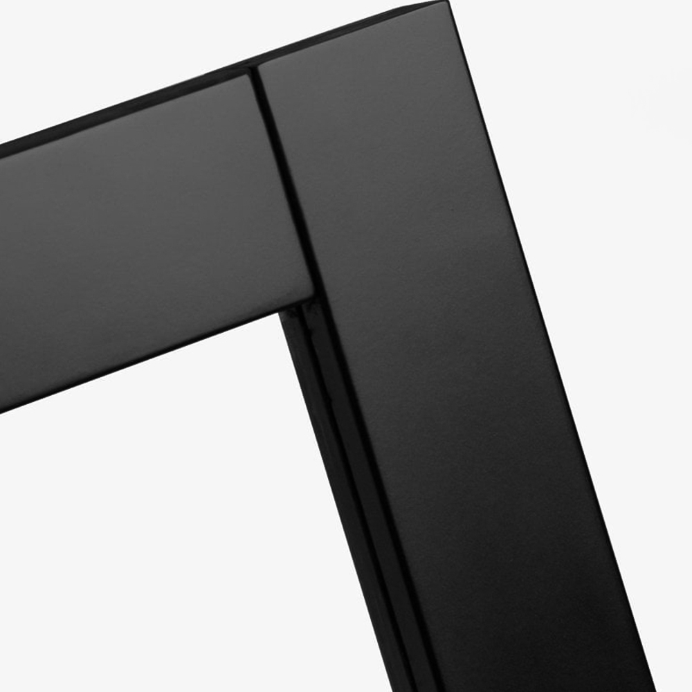 Jet Black Fully Finished Industrial Studio 3 Light Clear Glass Internal Door 2040 x 826 x 40mm Image 4