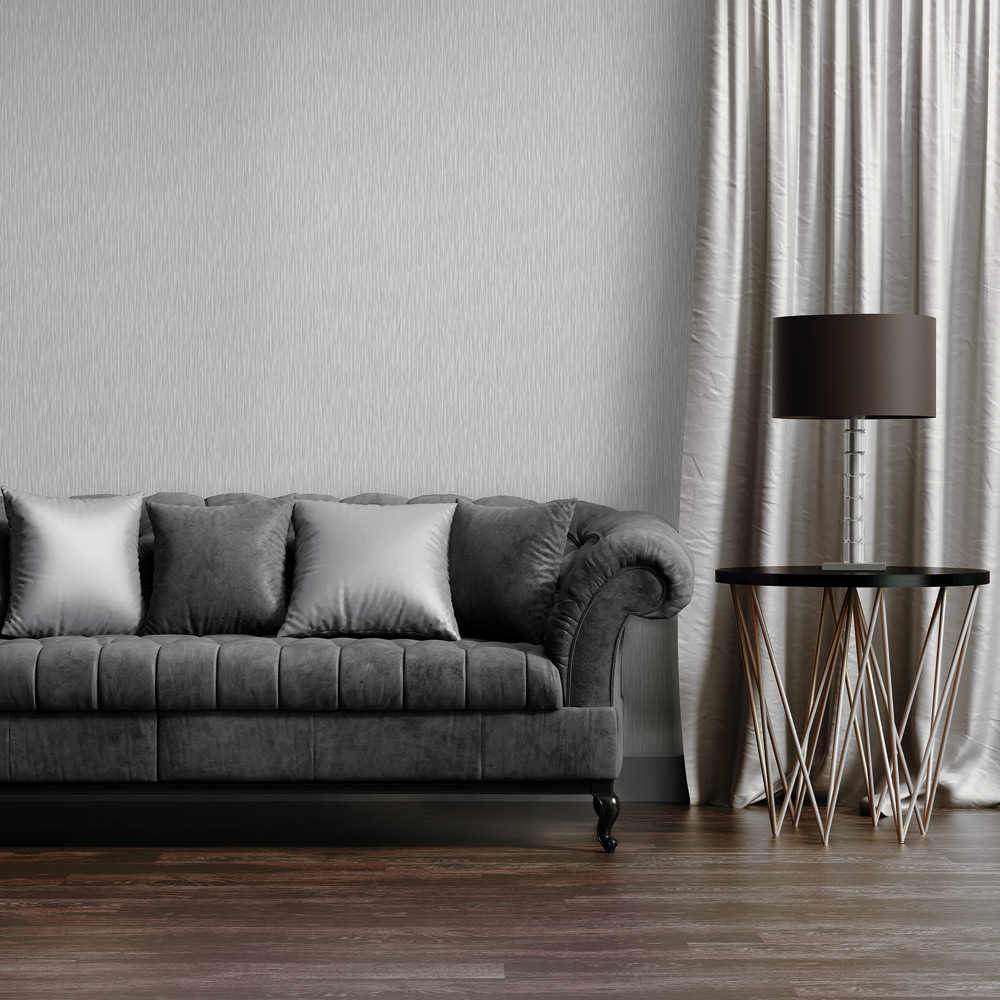 Muriva Silver Textured Wallpaper Image 3