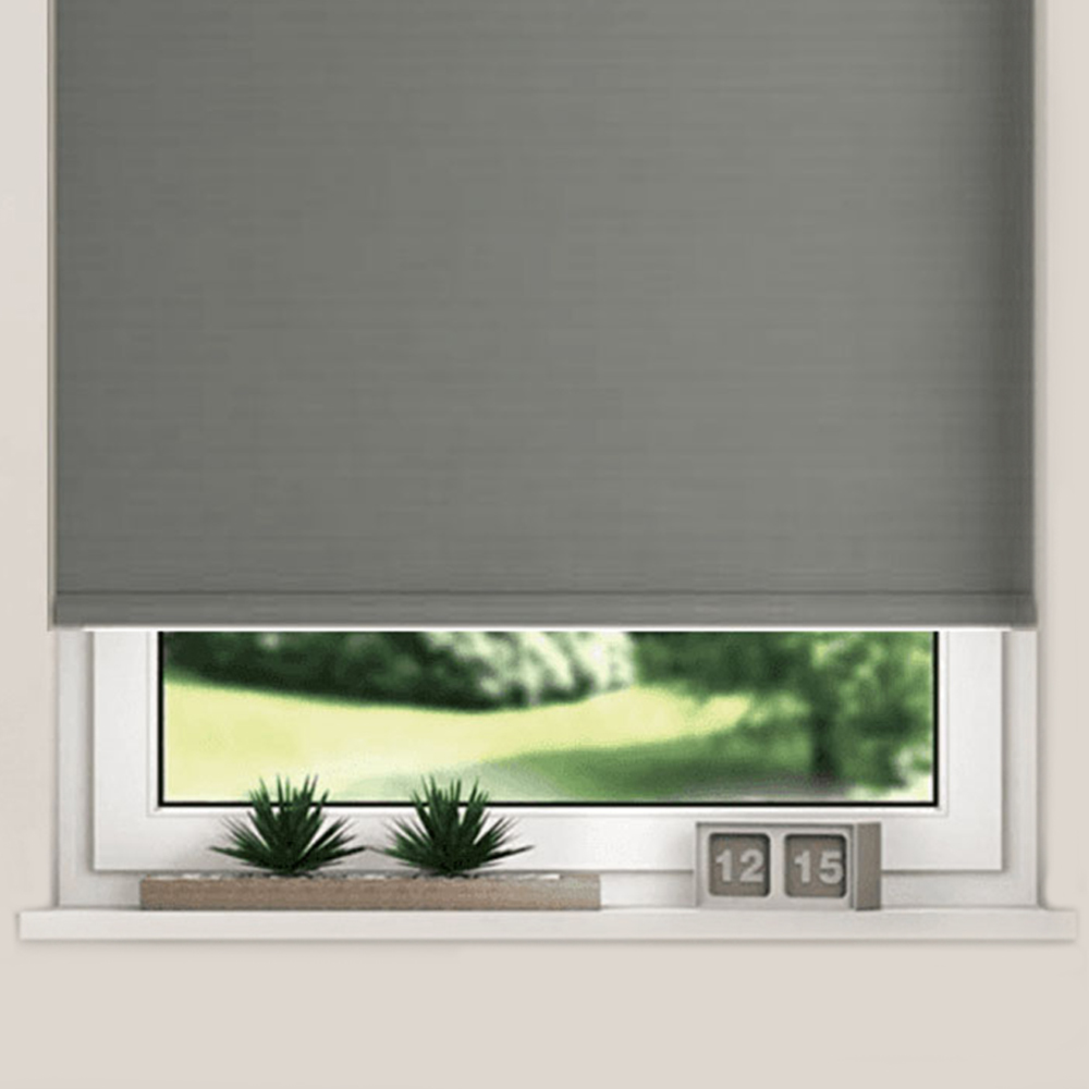 New Edge Blinds Blackout Roller Blinds Slate Grey 95cm Image 3