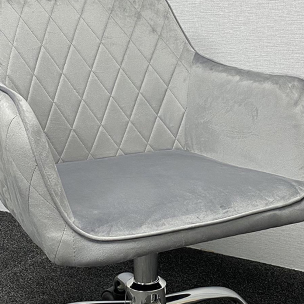 Kosy Koala Grey Wooden Office Desk with Velvet Upholstered Chair Image 3