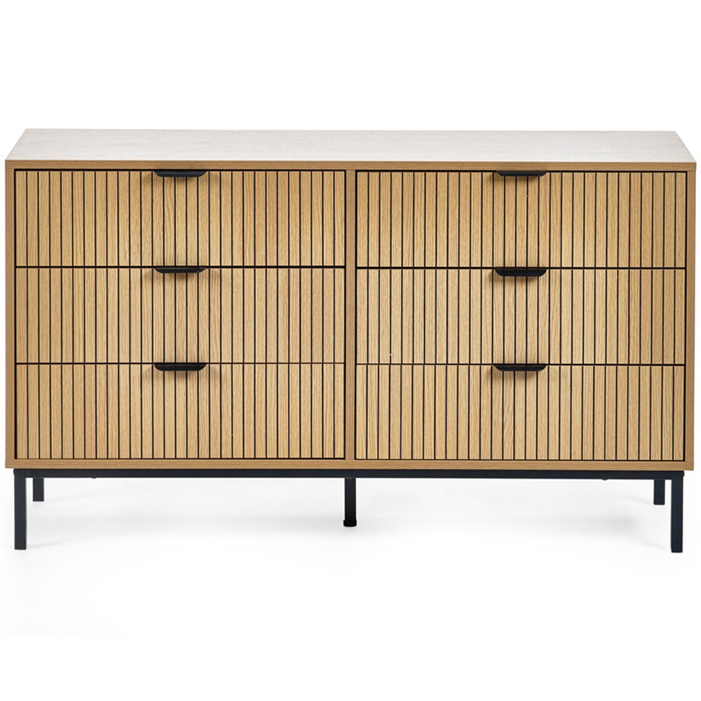 Julian Bowen 6 Drawer Warm Wood Storage Chest Image 3