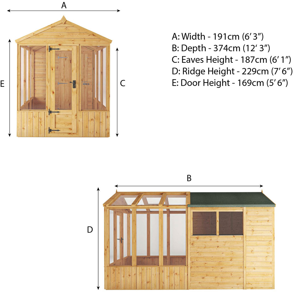 Mercia Woodsman Glass Apex 12 x 6ft Greenhouse Image 8