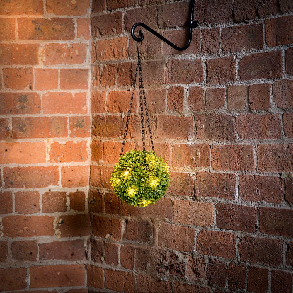 18cm Pre-lit Artificial Topiary Ball Image 2