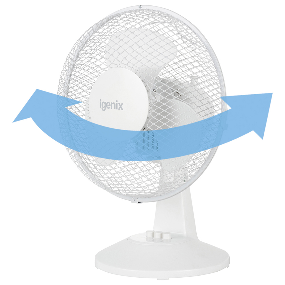 9 Inch Desk Fan White Image 2