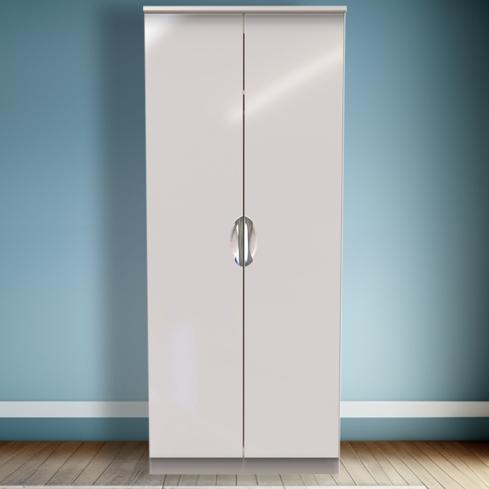 Crowndale Camden Ready Assembled 2 Door Kashmir Gloss Wardrobe Image 1