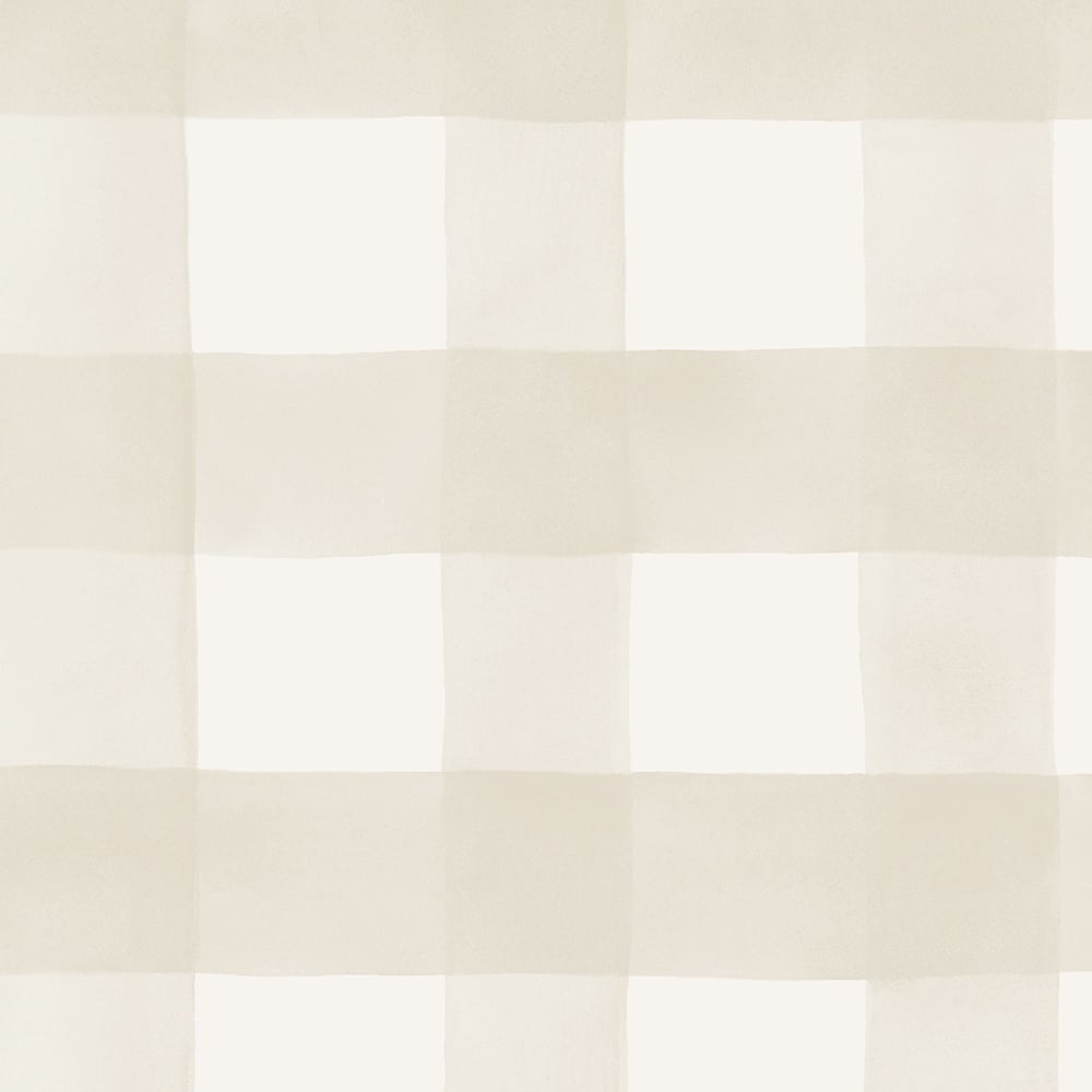 Holden Decor Watercolour Gingham Beige Wallpaper Image 3