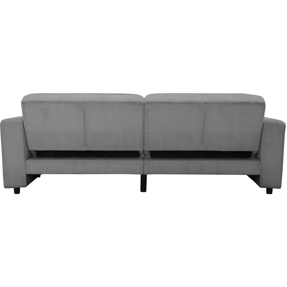 Dorel Allie 3 Seater Grey Corduroy Sofa Bed Image 7