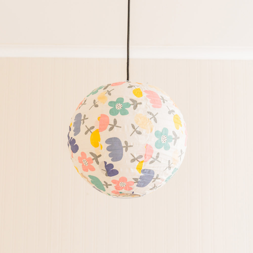 ValueLights Annie Natural Floral Globe Ball Ceiling Lamp Shade Image 3