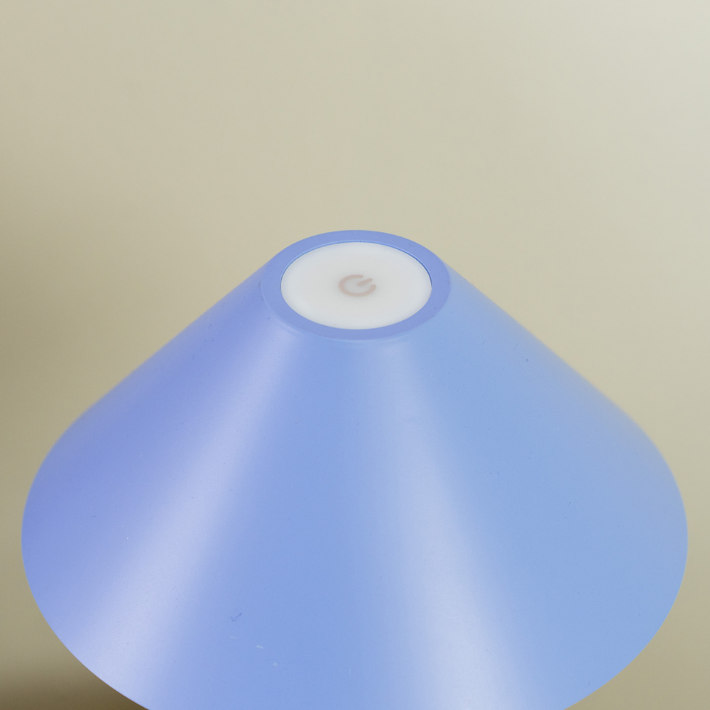 ValueLights Raquel Purple Tapered Shade Table Lamp with Integrated LED Image 3