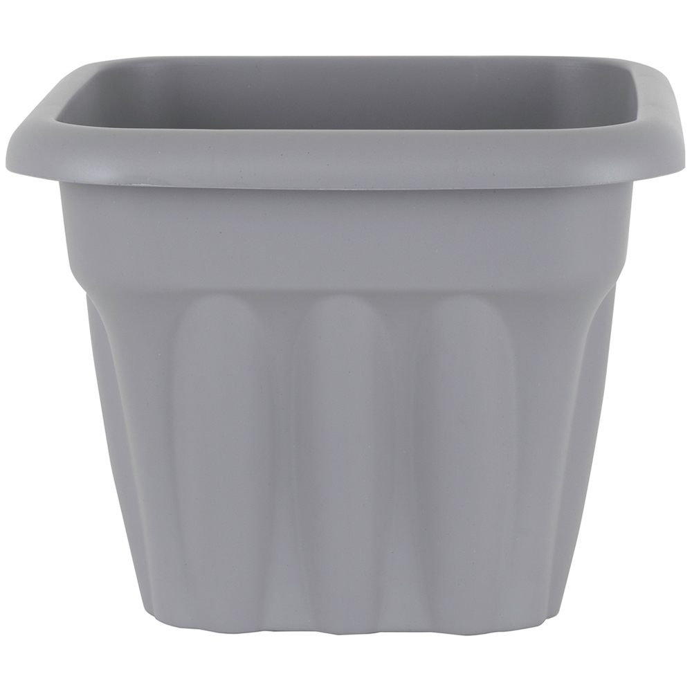 Wham Vista Upcycle Grey Recycled Plastic Square Planter 33cm 4 Pack Image 3