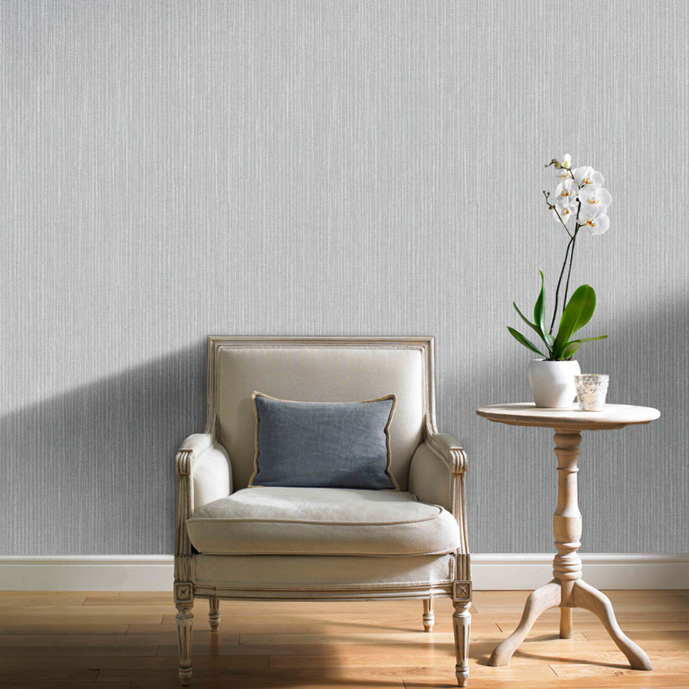 Grandeco Quartz Plain Textured Grey Wallpaper Image 2