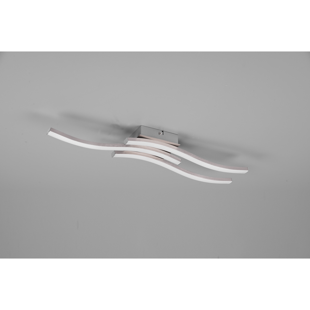 TRIO Route Matt Nickel 3 Light LED Ceiling Light Image 4