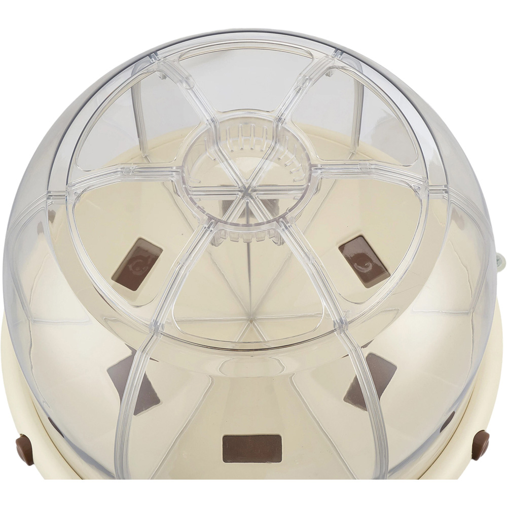 Living and Home 10L Cream White 360 Rotating Airtight Grain Dispenser Image 3