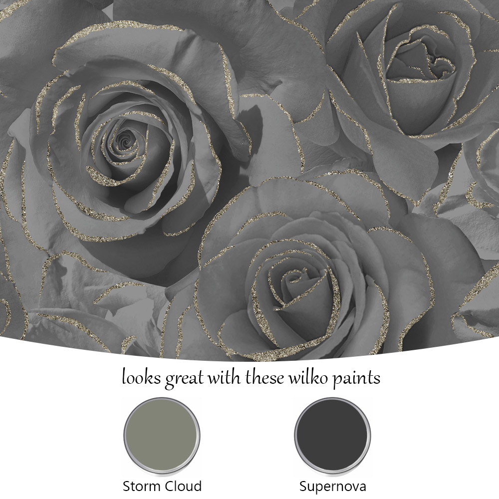 Muriva Madison Glitter Black Wallpaper Image 4