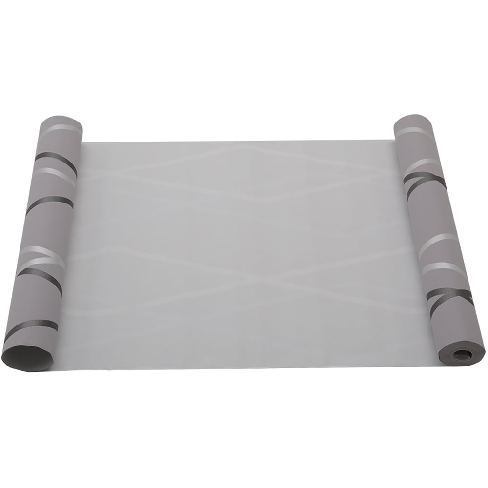 Living and Home Geometric Curves Grey Textured Non Woven Wallpaper Image 5