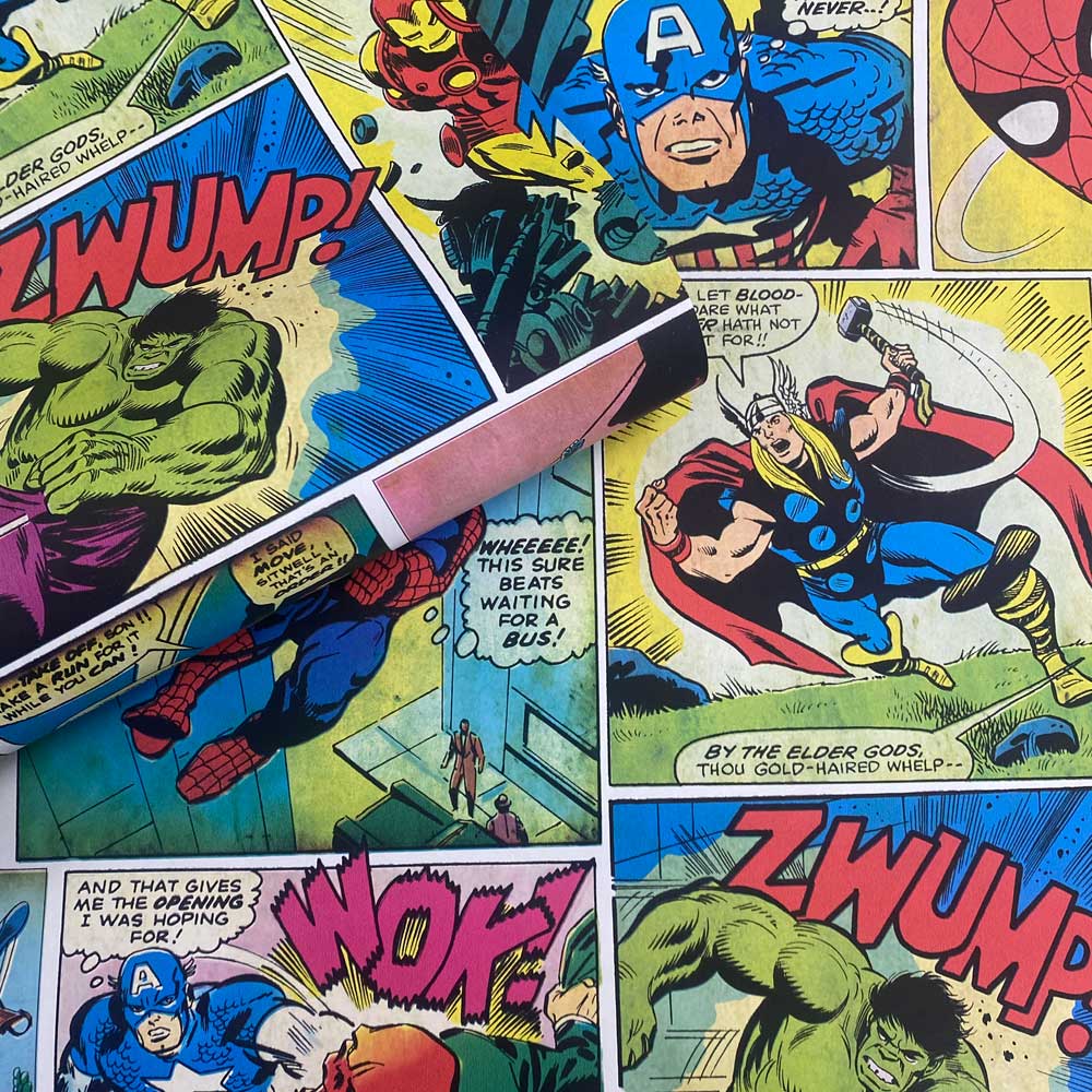 Muriva Marvel Comic Strip Multicolour Image 2