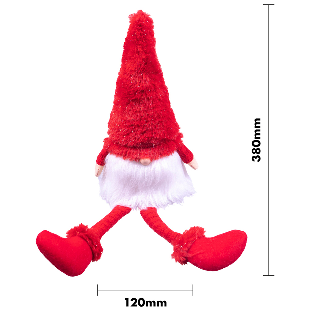 St Helens Red Long Legged Gonk Christmas Decoration 38cm Image 4
