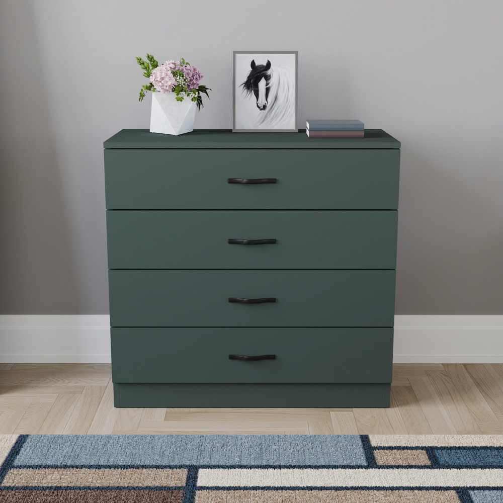 Vida Designs Riano 4 Drawer Jasper Green Chest of Drawers Image 5