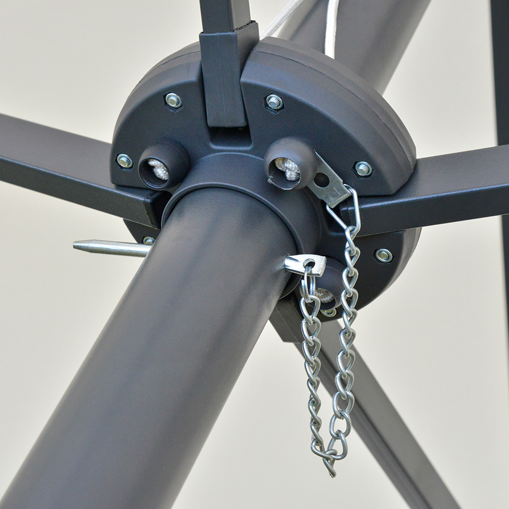 Outsunny 4.4m Sun Umbrella Cream White Image 3