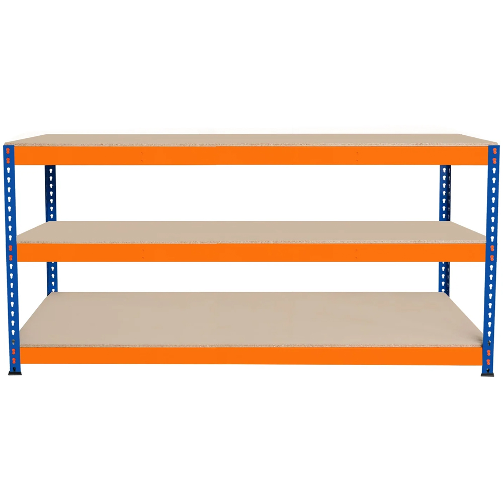 MonsterShop S-Rax 3 Shelf Blue and Orange Workbench 180 x 60cm Image 3