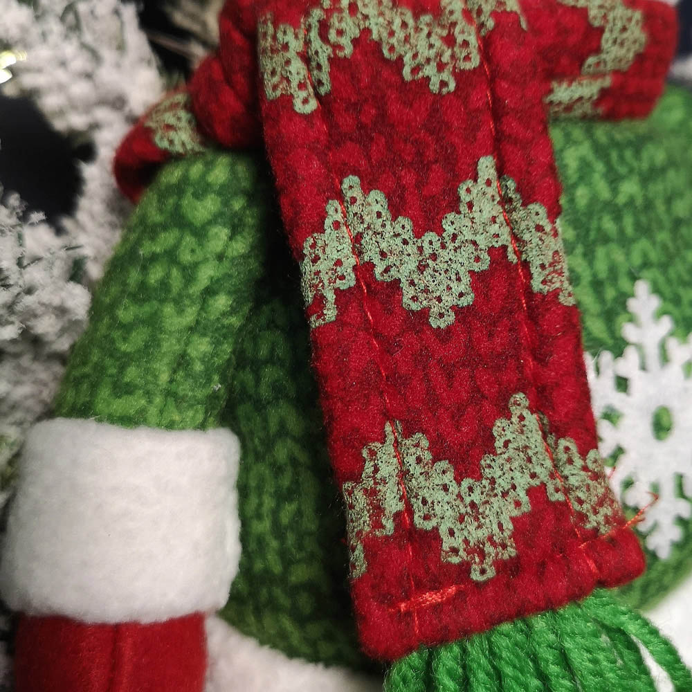 Samuel Alexander Red Plush Christmas Snowman Stocking Holder 28cm Image 7
