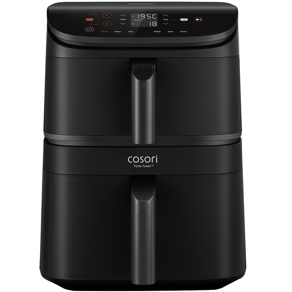Cosori CAF-DC121-AUKR 6-in-1 Black Turbo Tower 10.8L Air Fryer Image 3