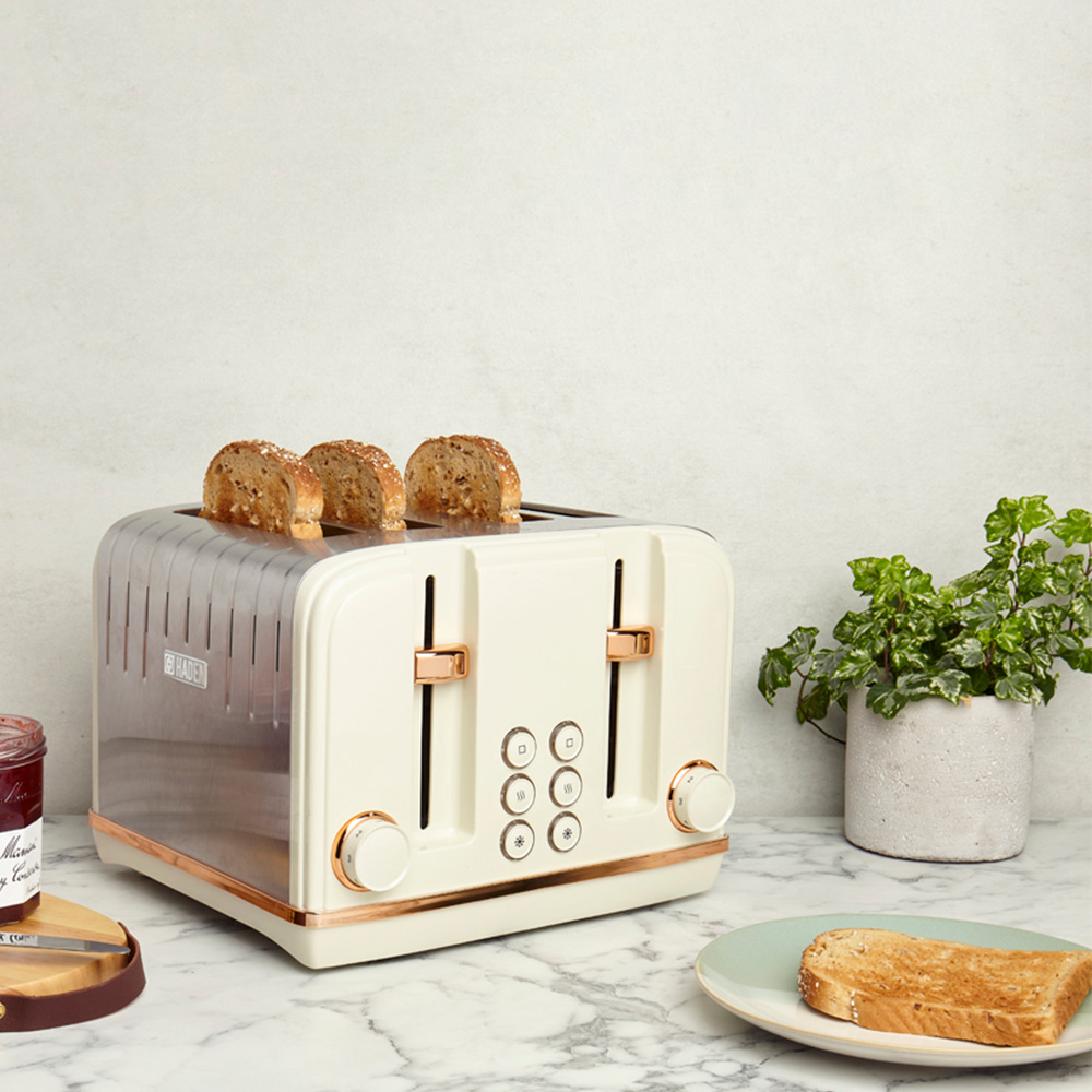 Haden Cream Salcombe 4 Slice Toaster Image 2