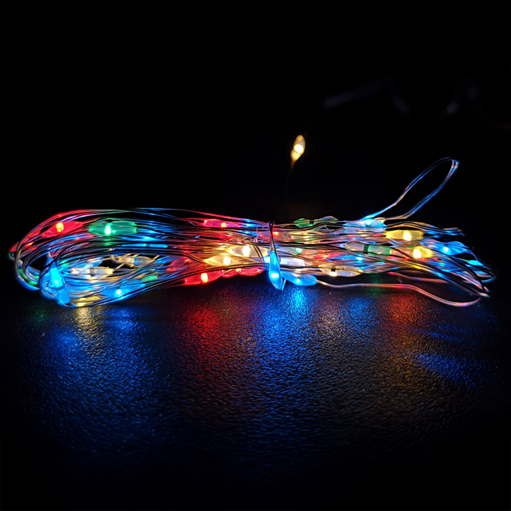Samuel Alexander 50 Multicolour MicroBrights LED Battery Operated String Light 2.5m Image 4