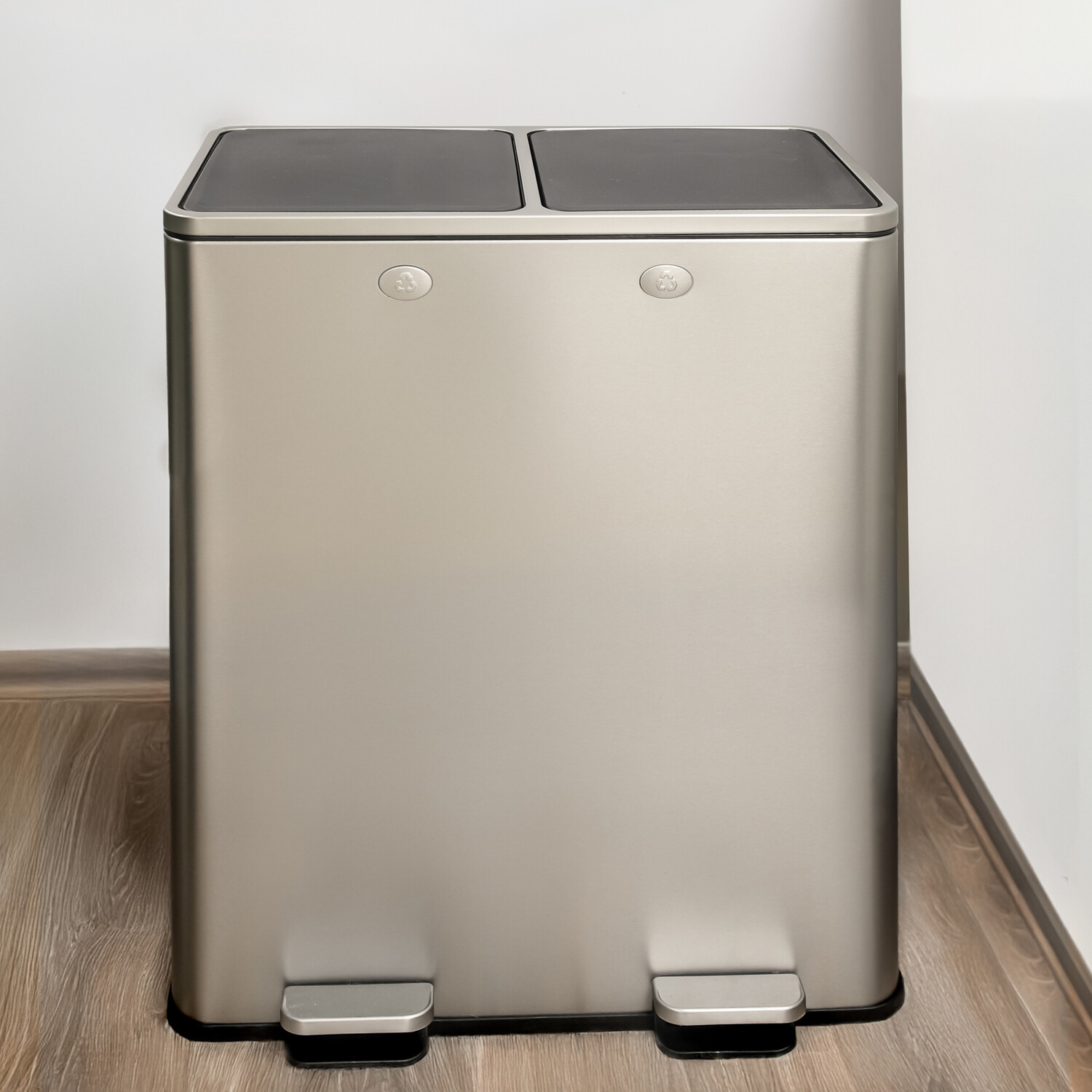 Kitchen Master 60L Premium Recycle Bin Light Grey Image 2