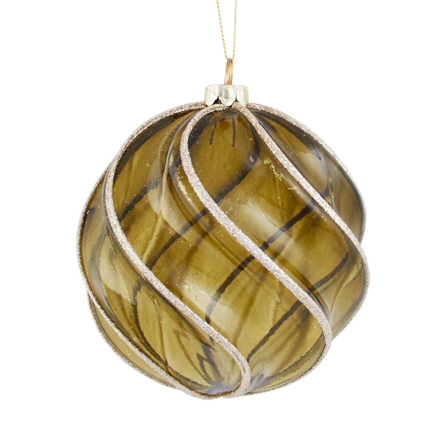 Opaque Glitter Swirl Bauble Image 2