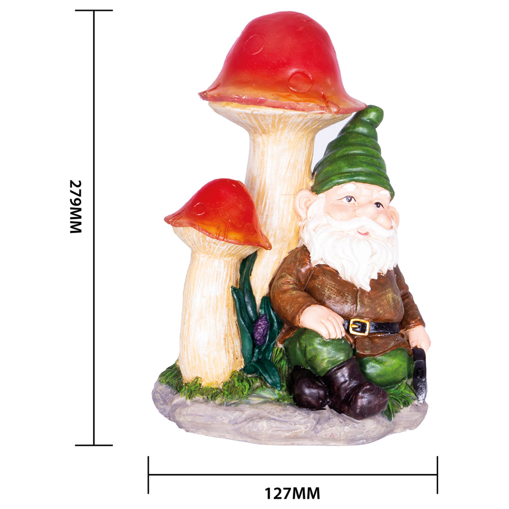 St Helens Male Gnome Under Light Up Mushroom Image 4