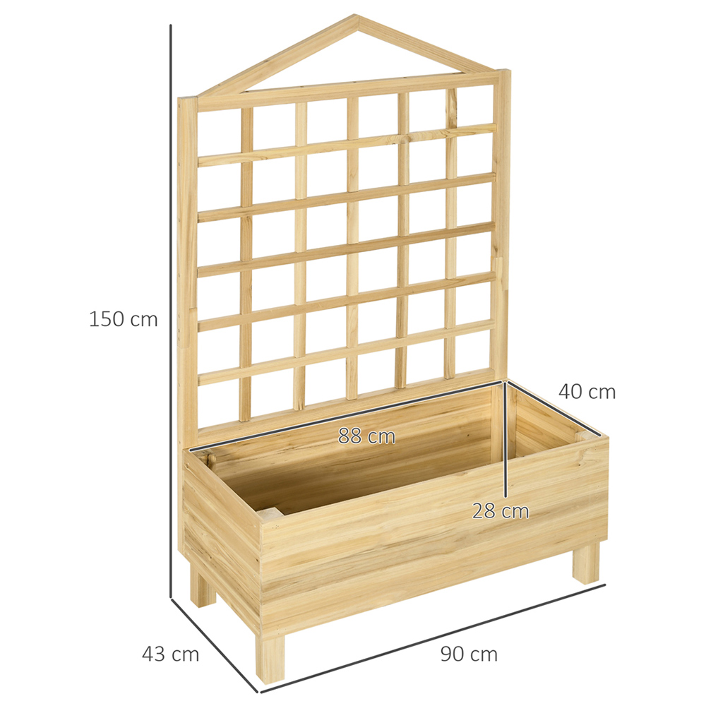 Outsunny Garden Planters with Trellis Image 8