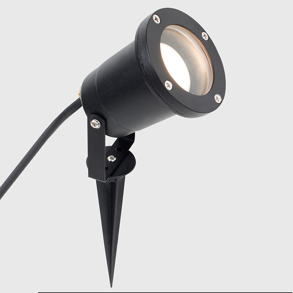 ValueLights Derwent Black Warm White Bulb Spike Light Image 3