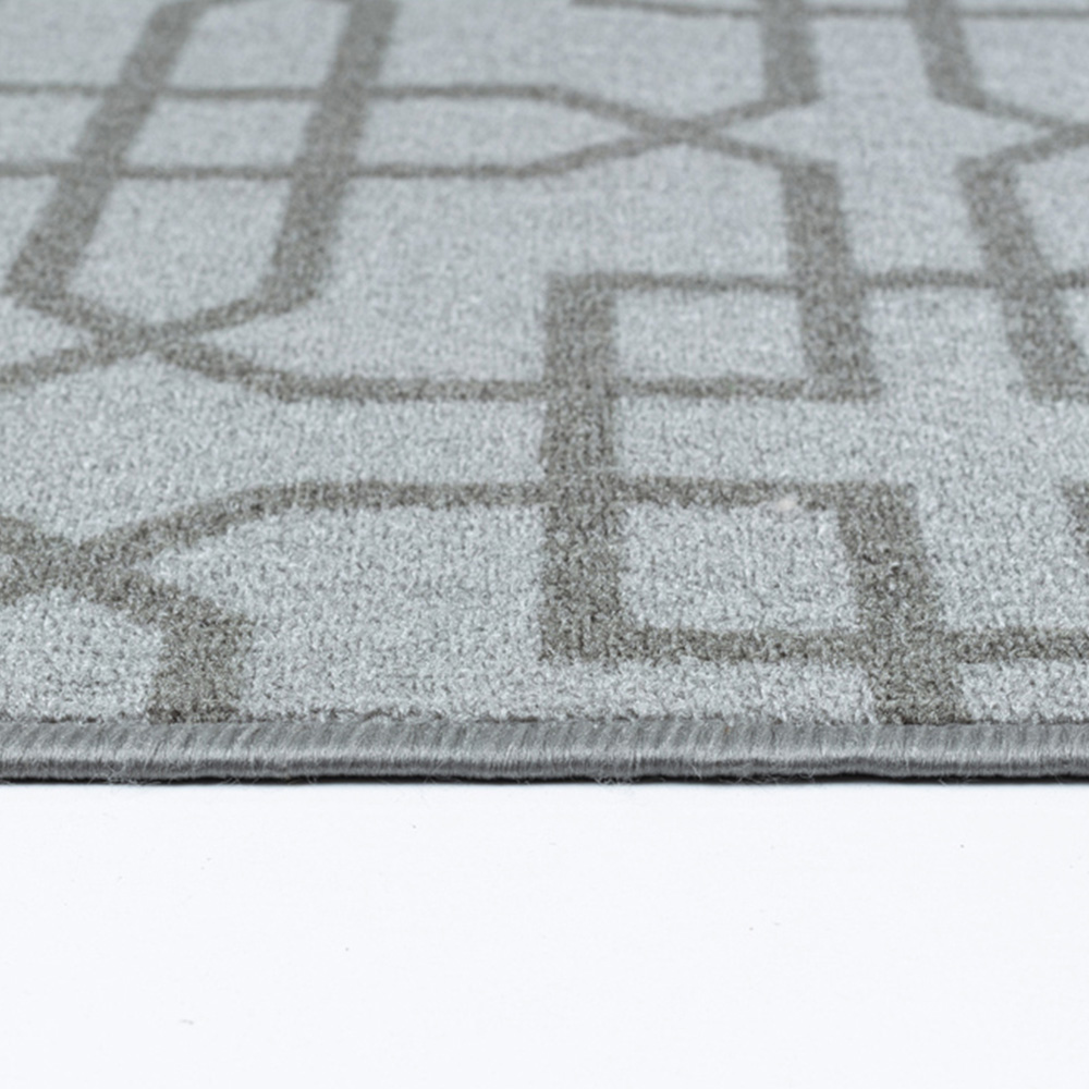 Desire Rugs Havana Silver Cubed Trellis Anti Slip Door Mat 60 x 40cm Image 4