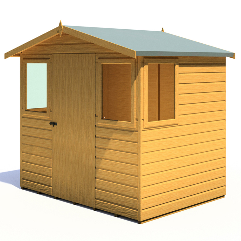 Shire Orkney 7 x 5ft Shiplap Apex Garden Shed Image 2