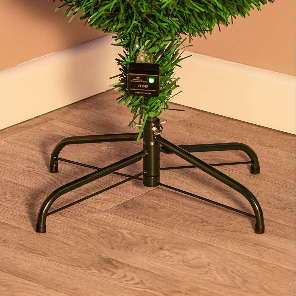 The Christmas Centre 130 Multicolour LED Green Fibre Optic Artificial Xmas Tree with Remote 4ft Image 6