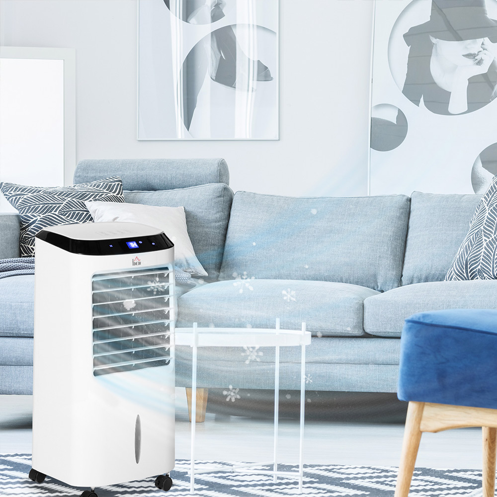 HOMCOM Black and White Evaporative Air Cooler with Remote 10L Image 5
