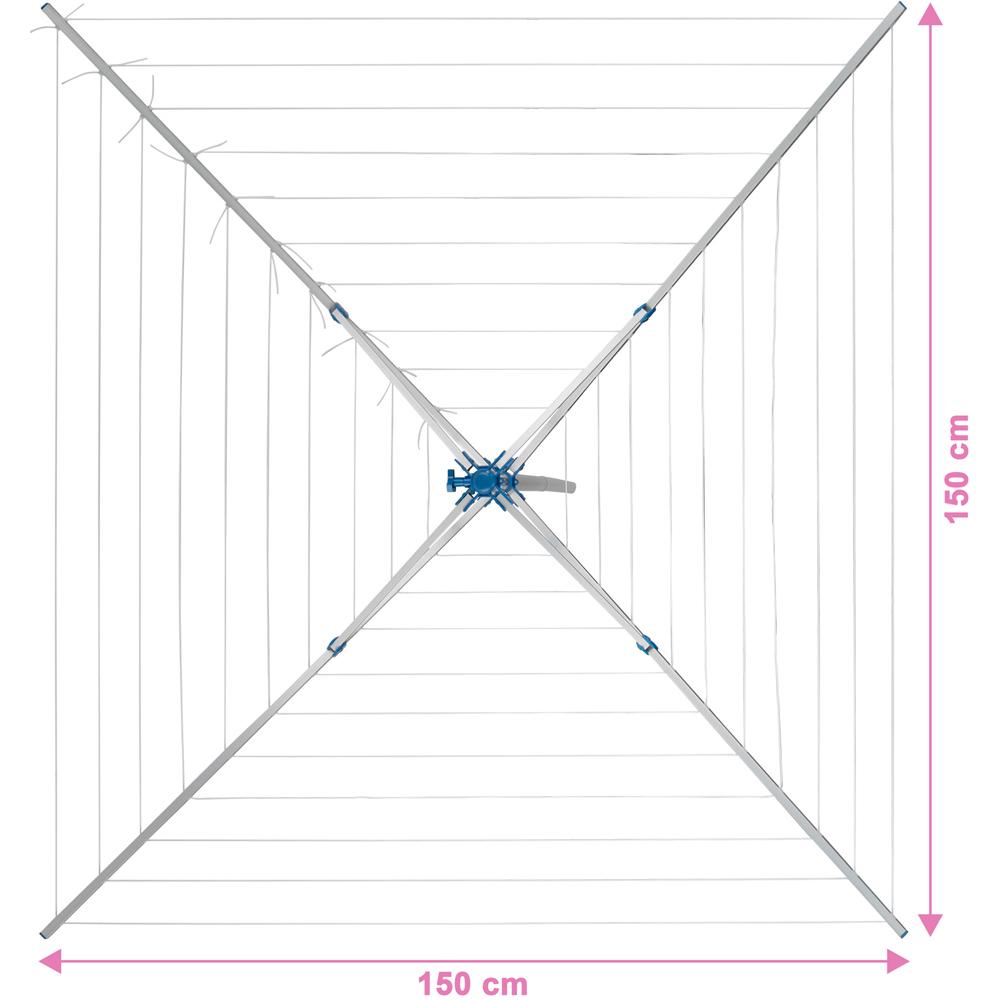 tectake 4 Arm Foldable Washing Line Dryer with Cover Image 7