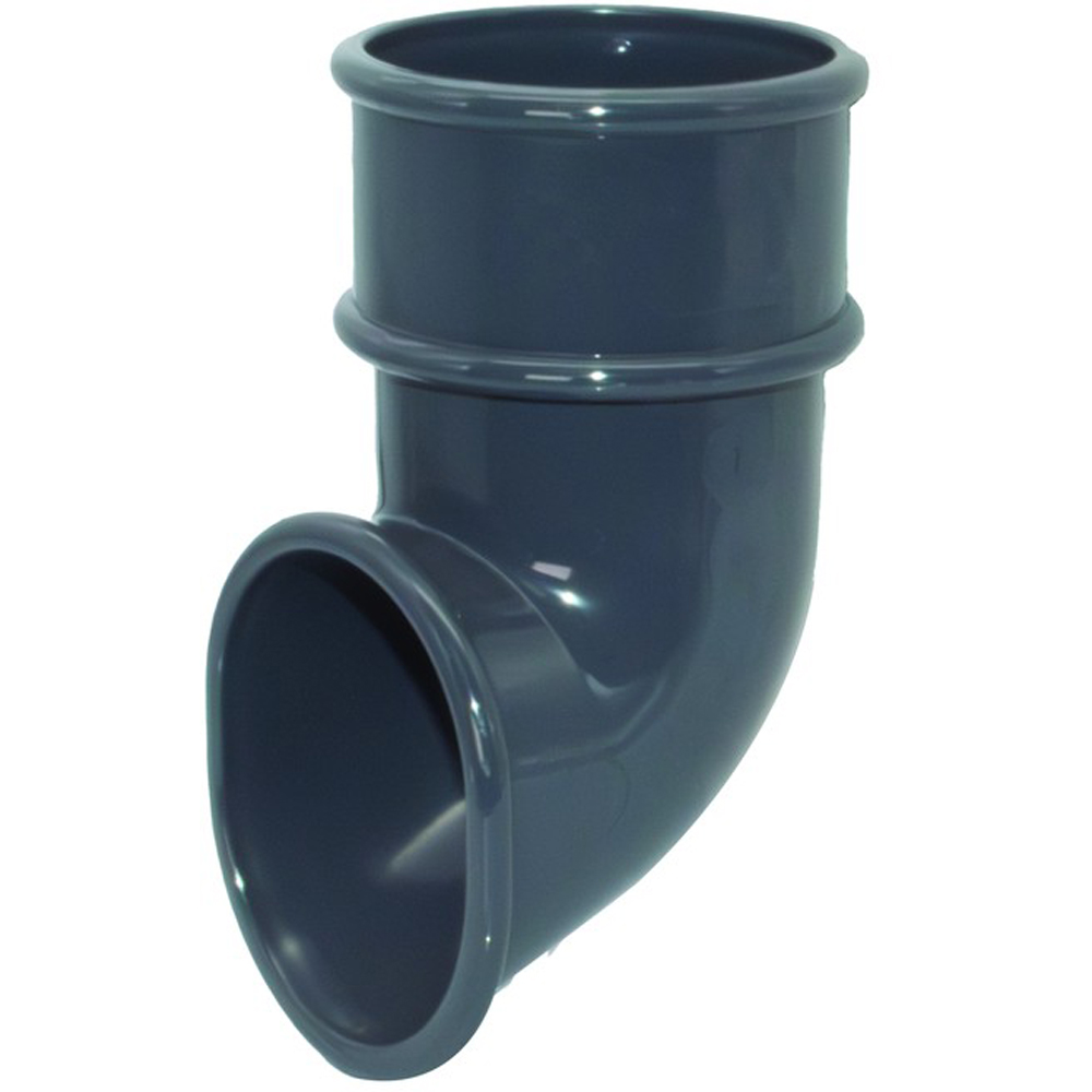 FloPlast Mini Gutter Downpipe Shoe Anthracite Grey 50mm Image 2