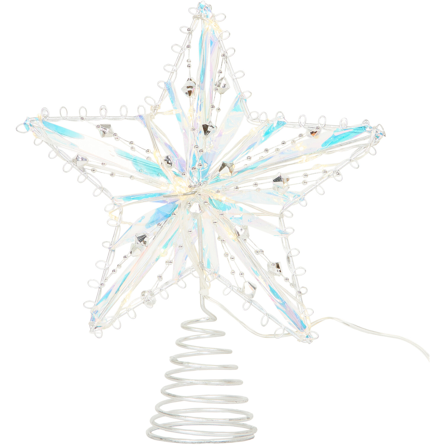 Diamante Star Tree Topper Iridescent Image 4
