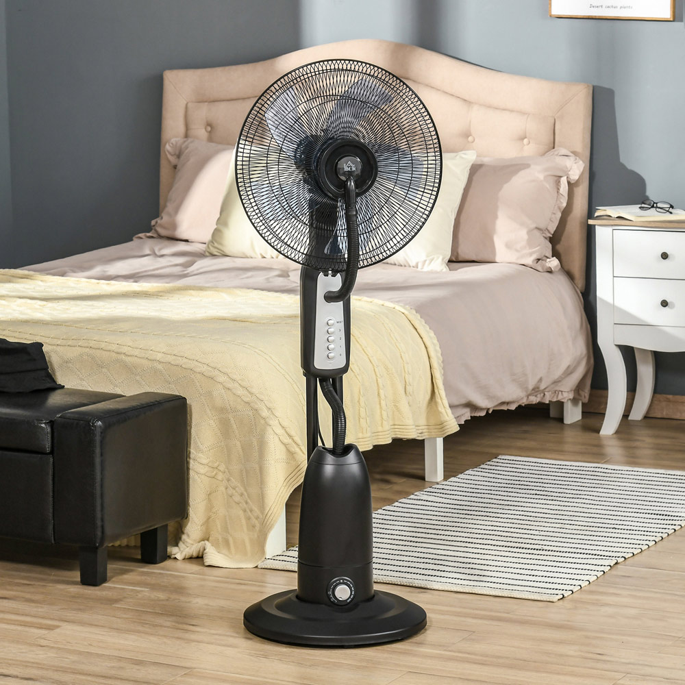 HOMCOM Pedestal Fan Water Mist Spray Image 2