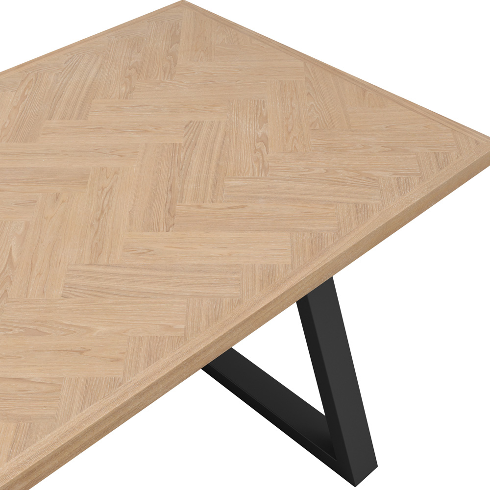 LPD Home Hyde Natural and Black 8 Seater Dining Table Image 5