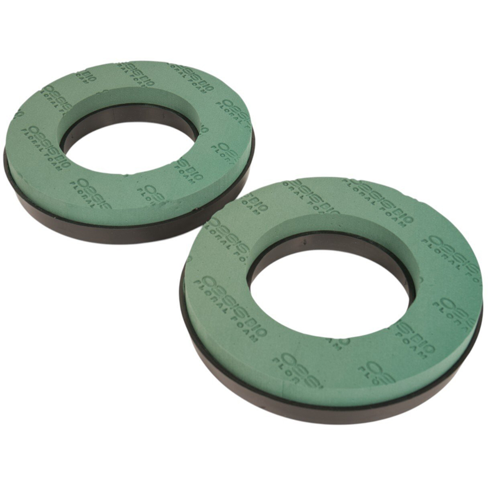 Pack of 2 Oasis Bio Floral Foam Rings Green 12cm 31cm Image 4