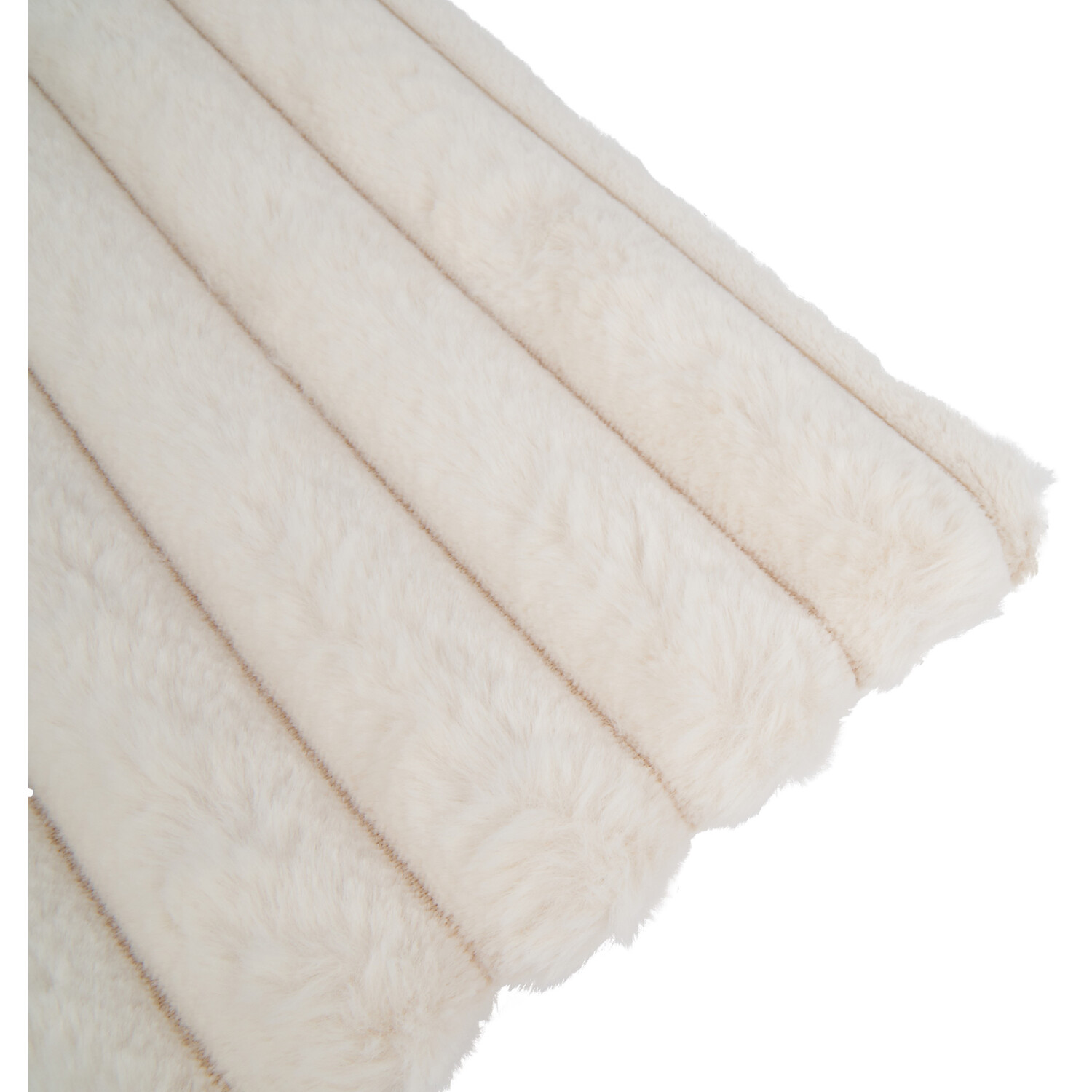 Divante Jacquard Taupe Faux Rabbit Fur Seat Pad 40 x 40cm Image 3