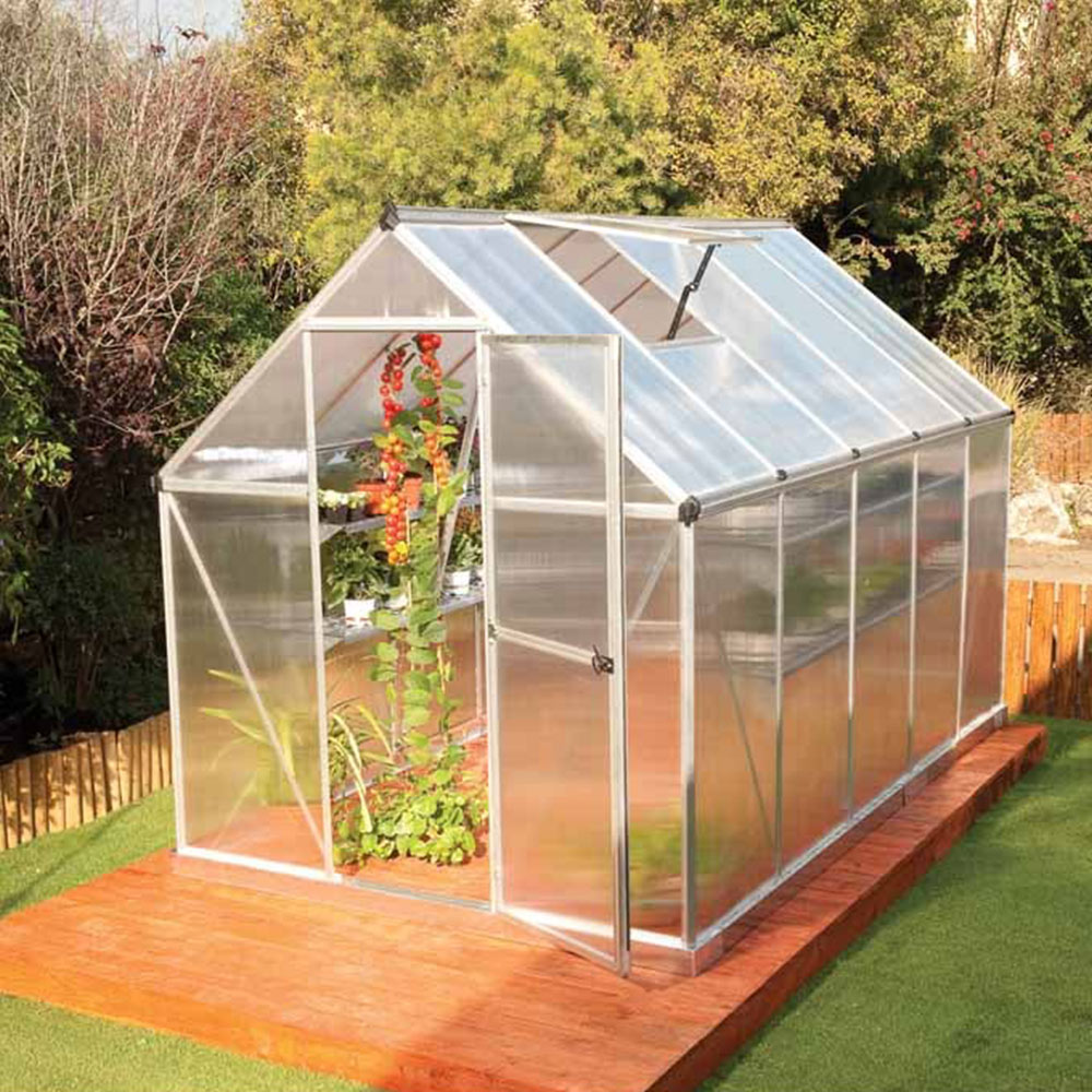 Palram Mythos Silver Polycarbonate 6 x 10ft Greenhouse  Image 2