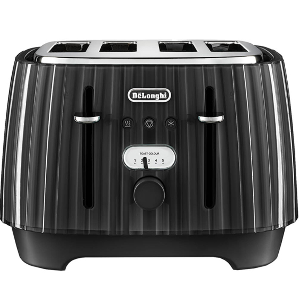 De'Longhi DLPK6 Ballerina Black 1.7L Kettle with 4 Slice Toaster Image 3
