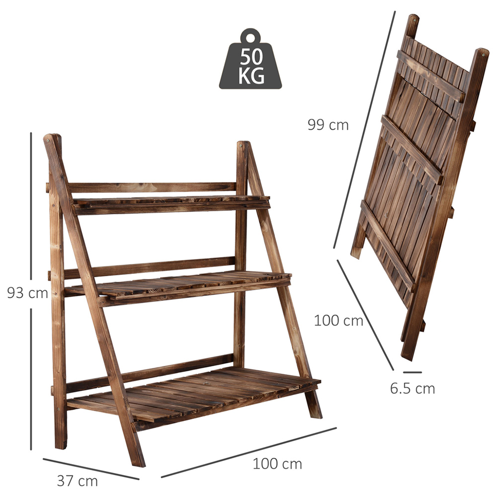 Outsunny Flower Stand Wood Image 6